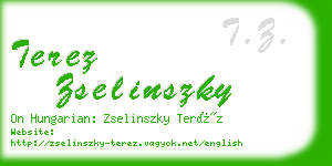 terez zselinszky business card